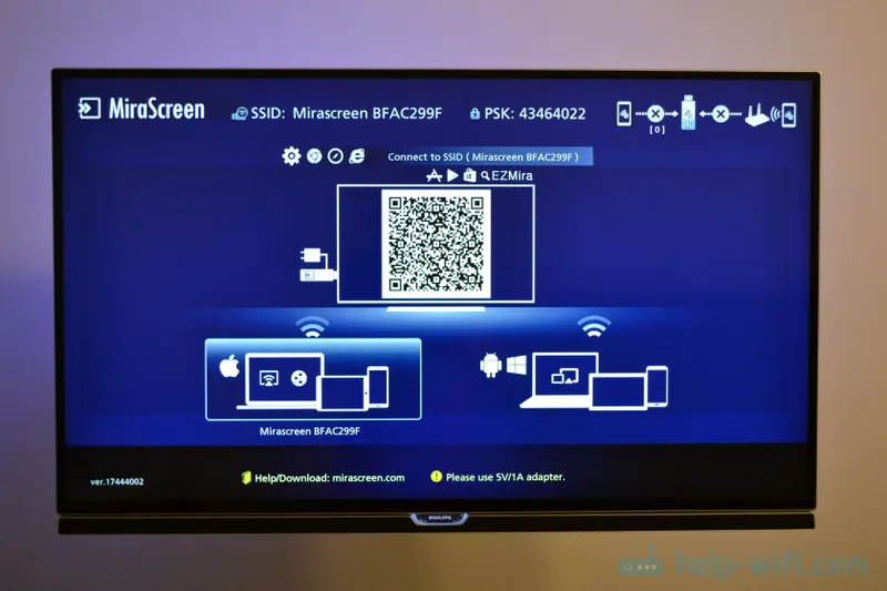 Налаштування MiraScreen MX Wireless Display на телевізорі