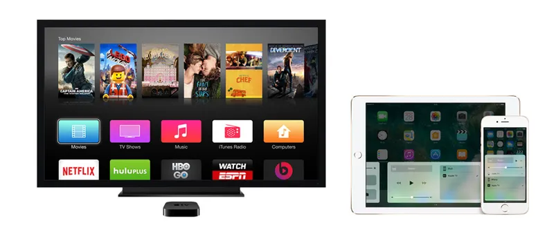 Prenášajte iPhone do TV cez Apple TV