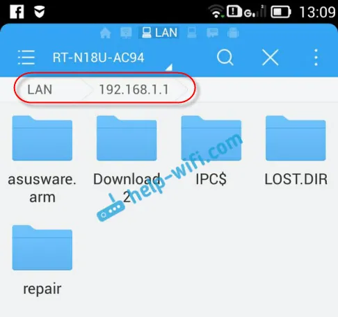 Android: pristup USB pohrani na lokalnoj mreži putem usmjerivača Asus