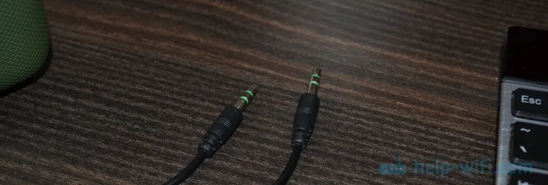 3,5 mm priključak x2: kabel za spajanje prijenosnog zvučnika na računalo 