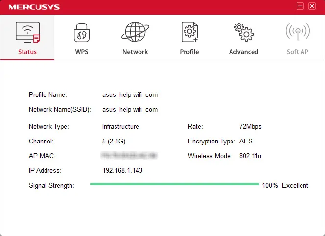 Безжична програма за конфигурация на MERCUSYS