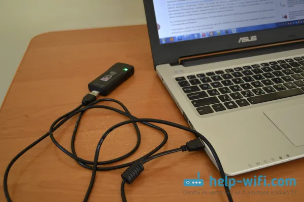 За по-добър сигнал свържете модема чрез USB удължителен кабел