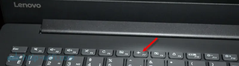 Кнопка для включення Wi-Fi на ноутбуці Wi-Fi (апаратний спосіб)