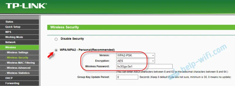 Налаштування безпеки і шифрування на TP-Link