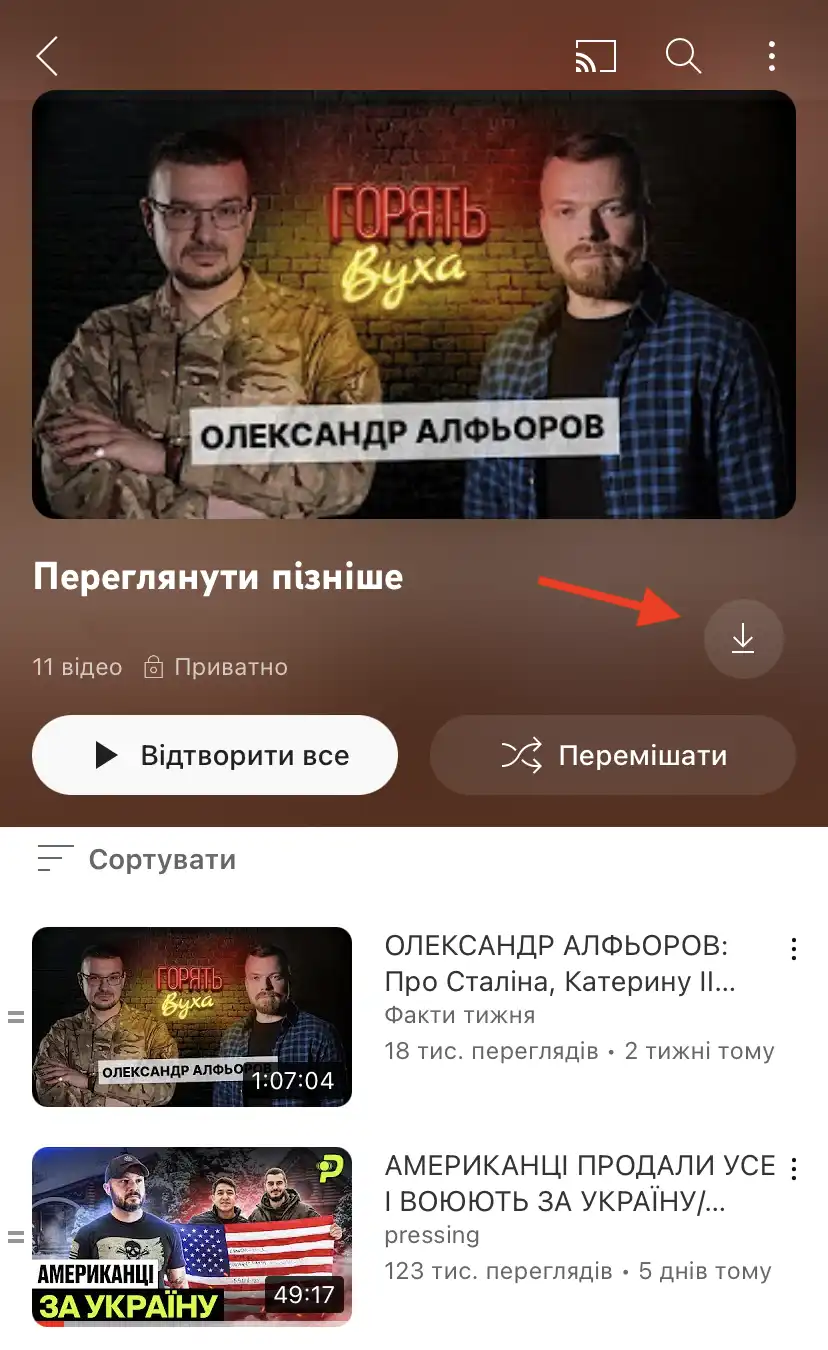Безкоштовно дивитися YouTube без інтернету (завантажувати за списком)