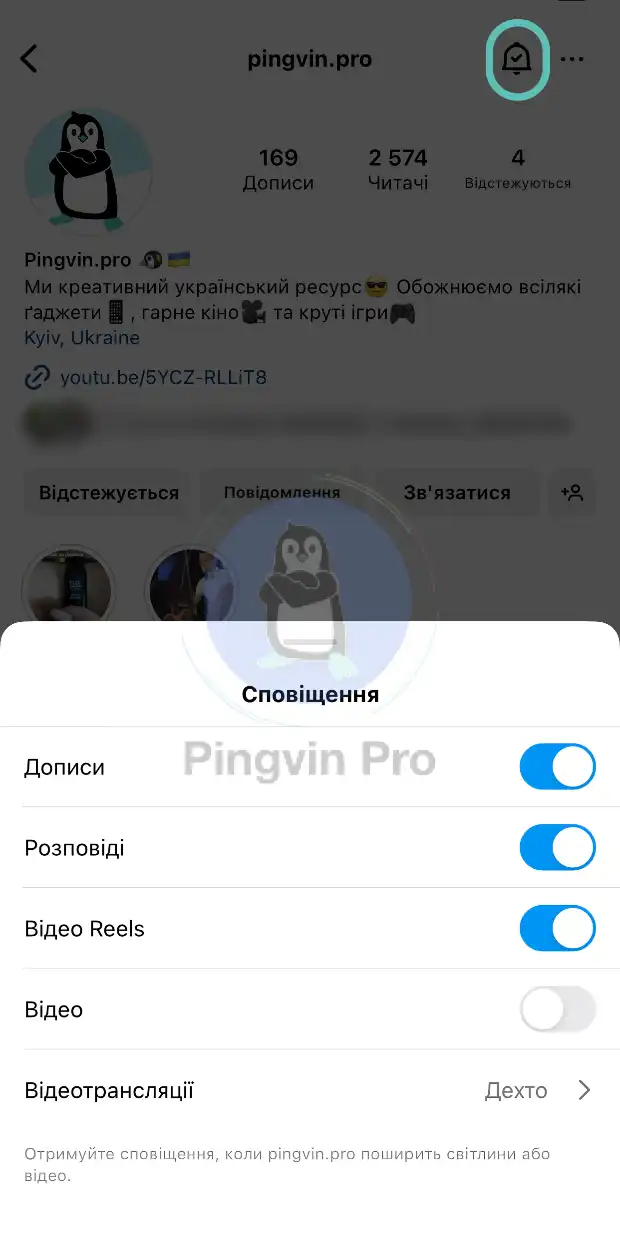 Instagram як ввімкнути сповіщення