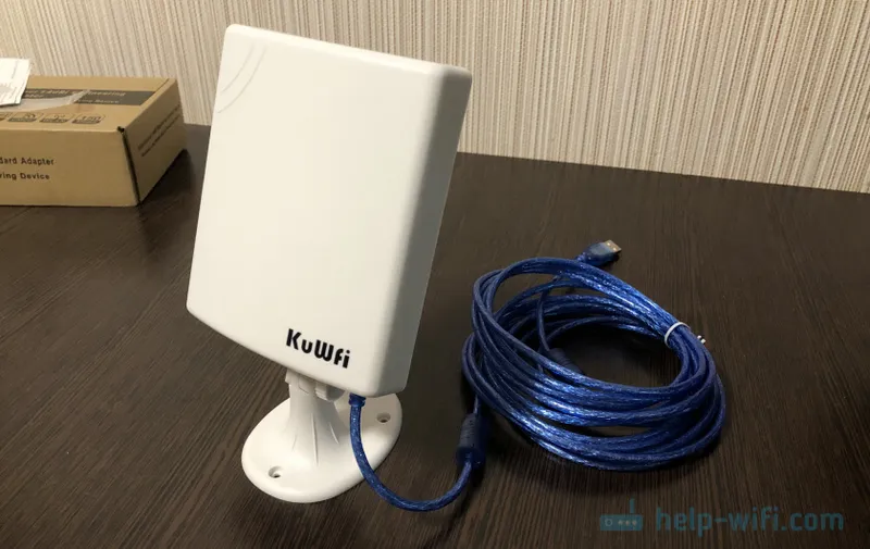 KuWfi: pregled, nastavitev, pregledi. Wi-Fi adapter z visoko stopnjo sprejema