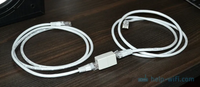 Spojite dva mrežna kabela za usmjerivač ili računalo
