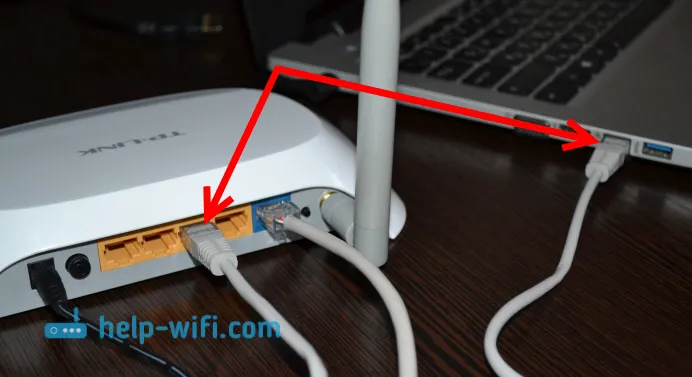 Podłączanie laptopa do routera za pomocą kabla LAN