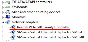 Realtek PCIe GBE Семеен контролер: Това устройство не може да се стартира.  (код 10)