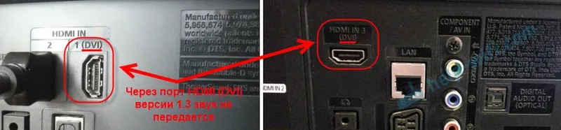 HDMI (DVI) v1.3 priključak koji ne emitira zvuk na televizoru