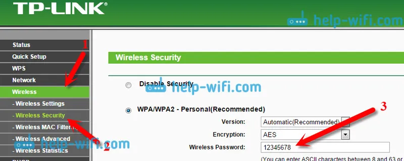 Wi-Fi lozinka na Tp-Linku