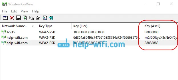 WirelessKeyView u sustavu Windows 10