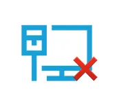 Czerwony znak X na ikonie Internetu w systemie Windows