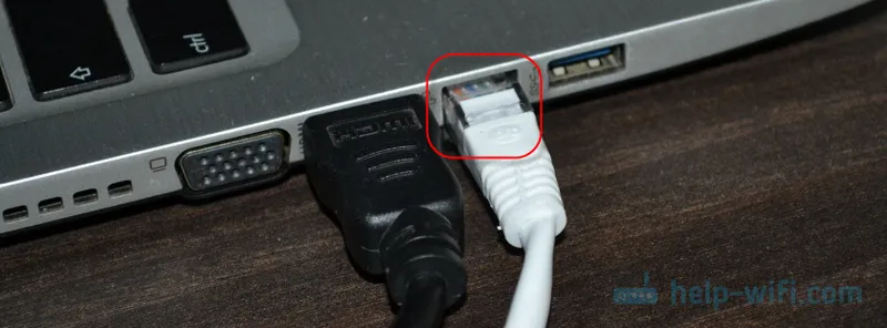 Internet ne radi putem kabela na prijenosnom računalu