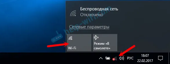 Tlačítkem zapněte Wi-Fi