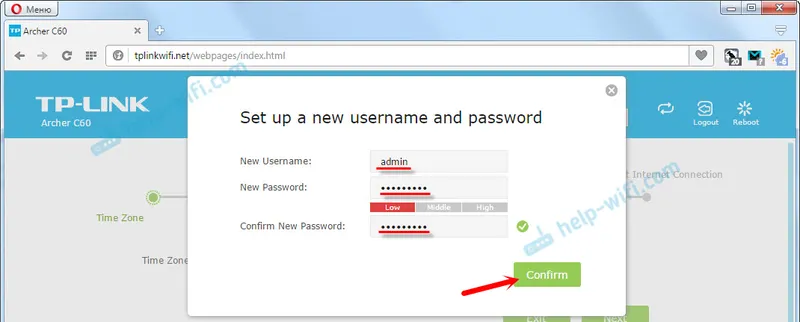 Změnit heslo správce