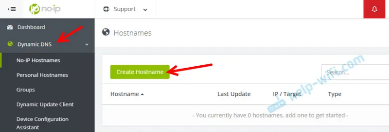 Registriranje imena hosta za usmjerivač
