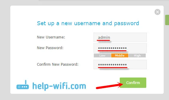 Зміна заводського пароля admin