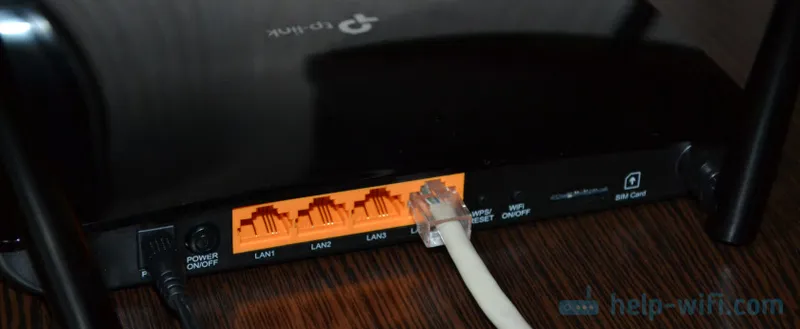 TP-Link TL-MR6400 WAN - Ethernetové připojení