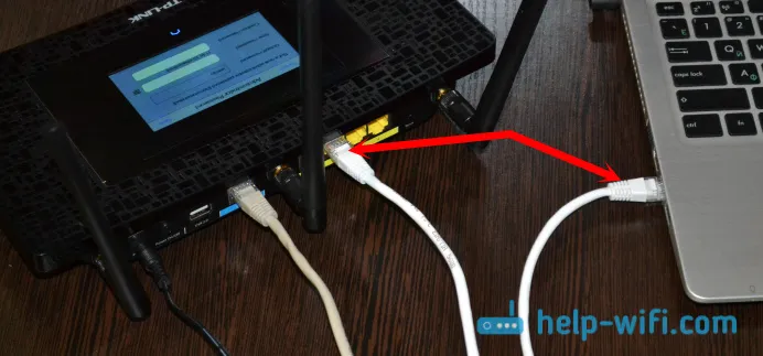 Połączenie z TP-Link Touch P5 za pomocą kabla sieciowego