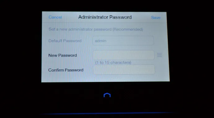Зміна пароля admin на Touch P5