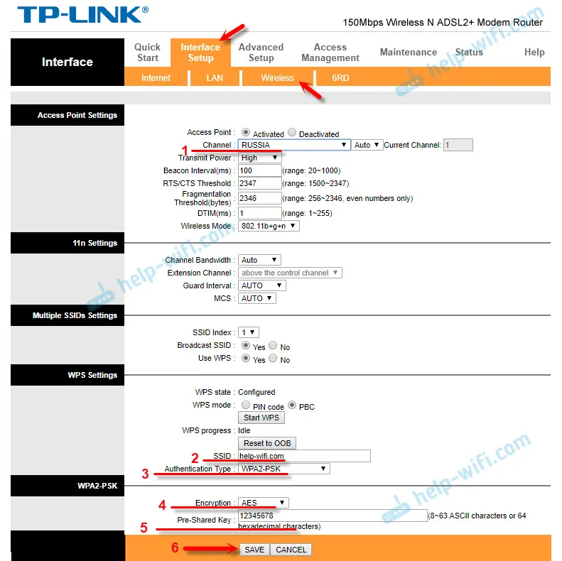 Konfiguriranje Wi-Fi-ja na TP-Link TD-W8951ND