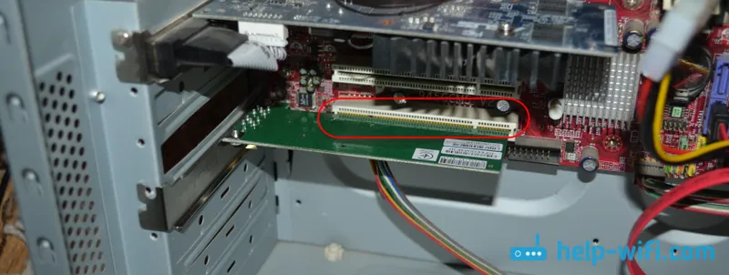 Spajanje PCI Wi-Fi adaptera na PC