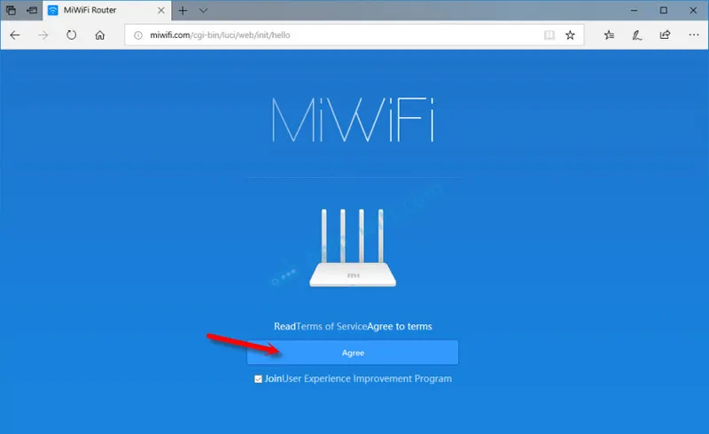 Влезте в уеб интерфейса на Xiaomi Mi Wi-Fi Router 3